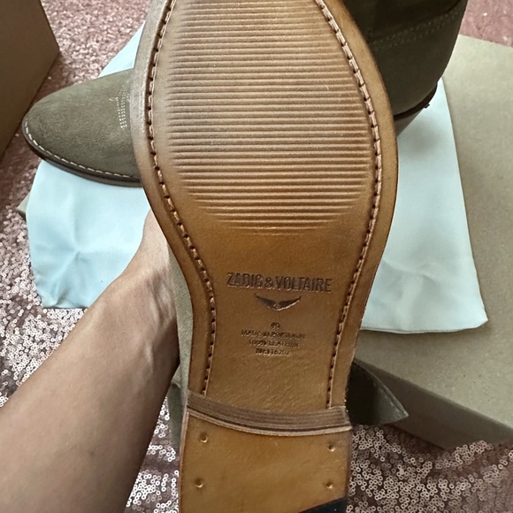 Zadig & Voltaire Women's Pilar Western Style Ankle Booties, Size 40 - Picture 6 of 9